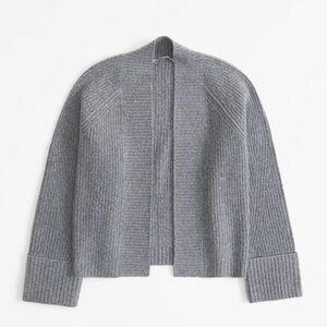 Abercrombie & Fitch Non Closure Grey Ribbed Cardigan. Size Small. Sold out. UEC